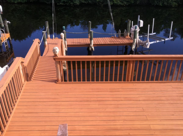 dock and deck staining palm beach and jupiter deck staining